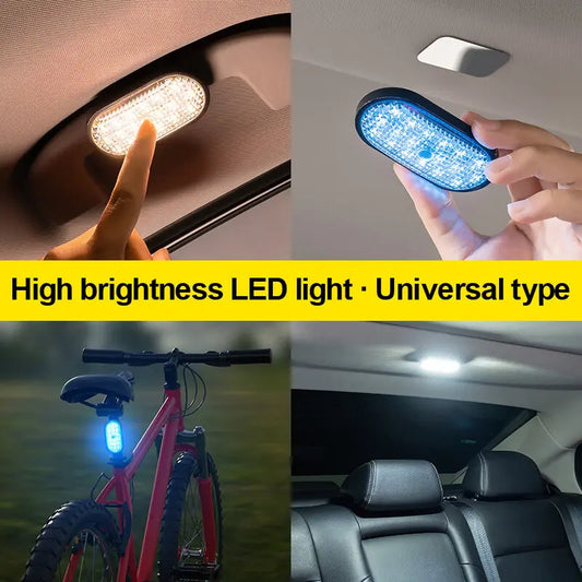 Car LED Lights Interior USB Rechargeable Car Atmosphere Reading Light With 6 Colors Cycling Tail Lights Car Interior LED Night