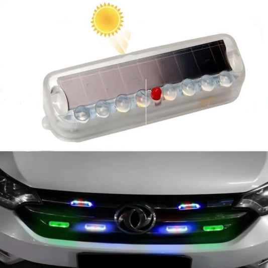 Solar LED Car Anti-rear-end Collision Light Anti-collision Warning Wiring Free Light Vibration Sensor Flashing Breathing Light